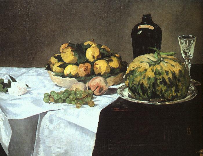 Edouard Manet Still Life with Melon and Peaches France oil painting art